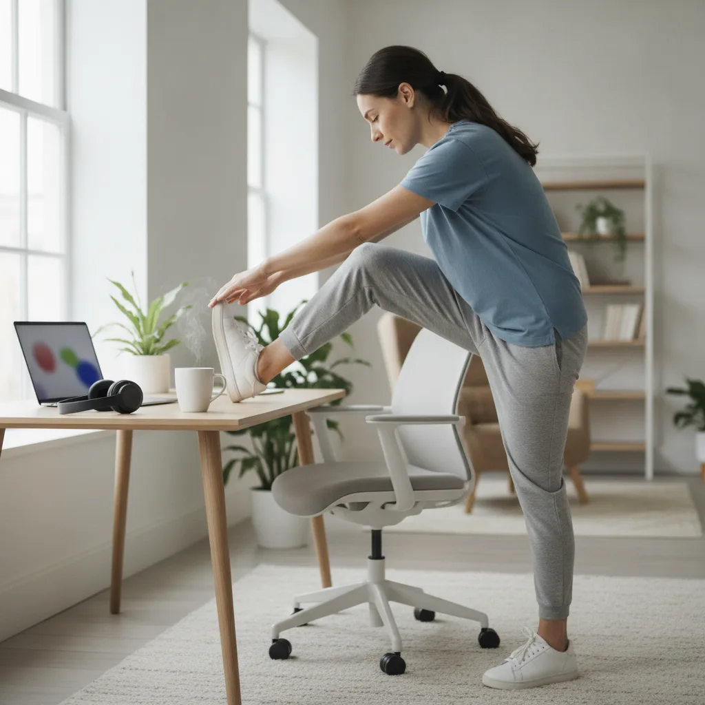 Sport et télétravail ou exercices au bureau – 10 mouvements faciles - sport teletravail exercices bureau